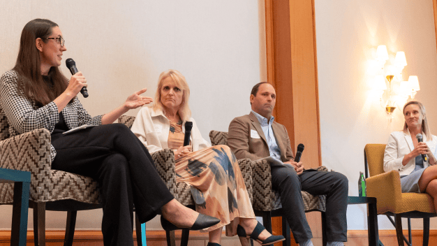 Amanda Barefoot, Pamela Genske, Brandon Moorefield, and Krista Beckwith on the panel.