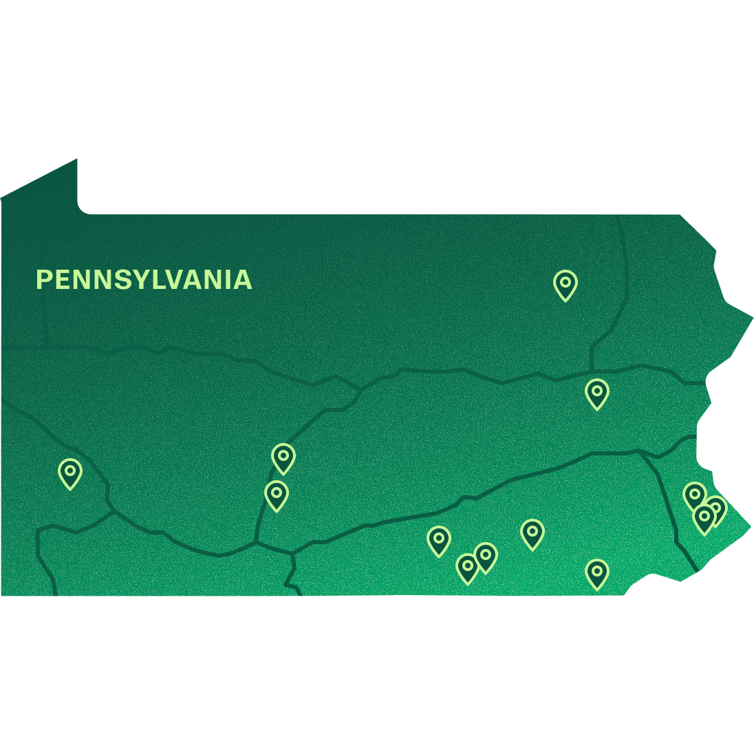 Marathon Health network health center locations in Pennsylvania.