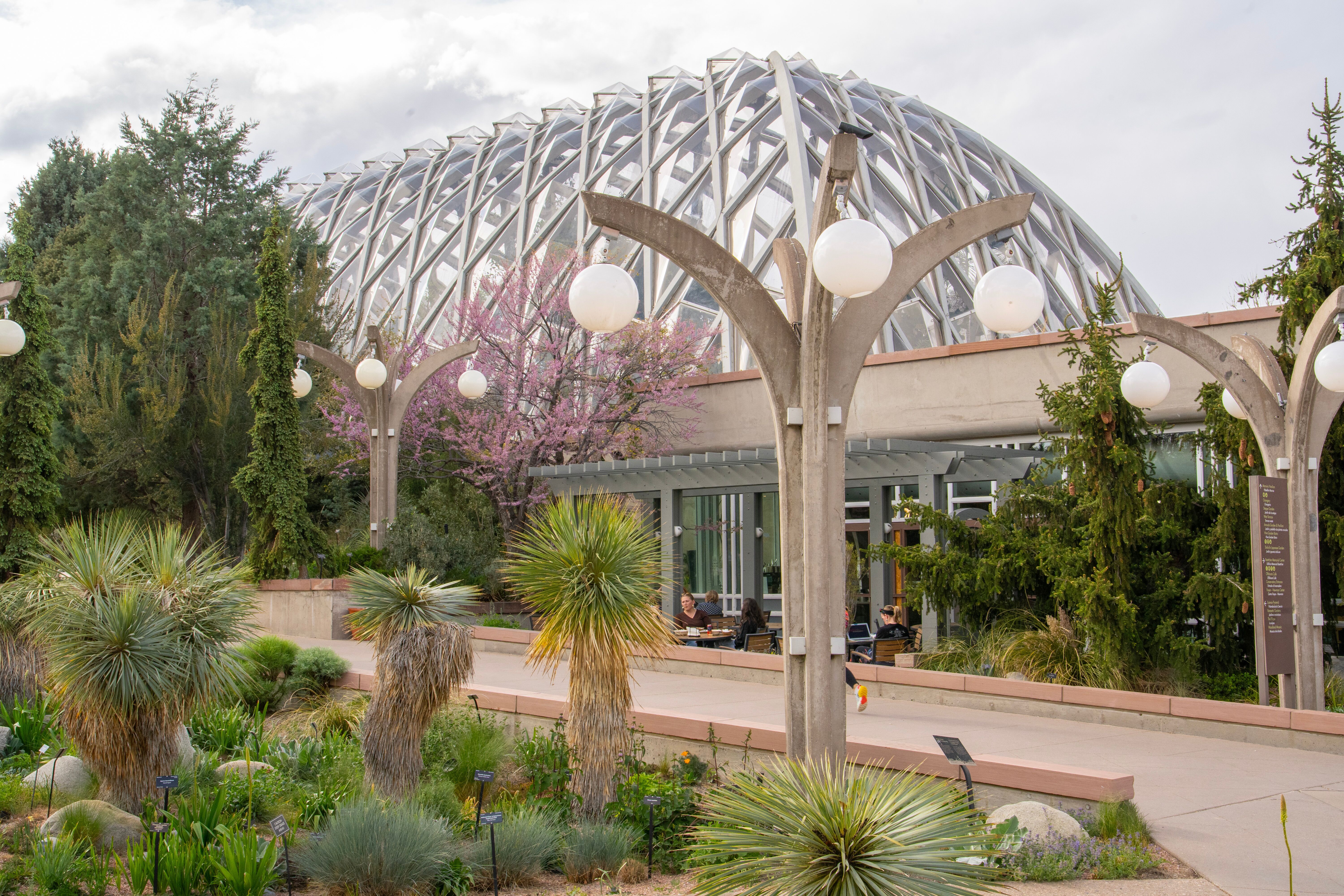 Denver Botanic Gardens conservatory exterior, event venue.