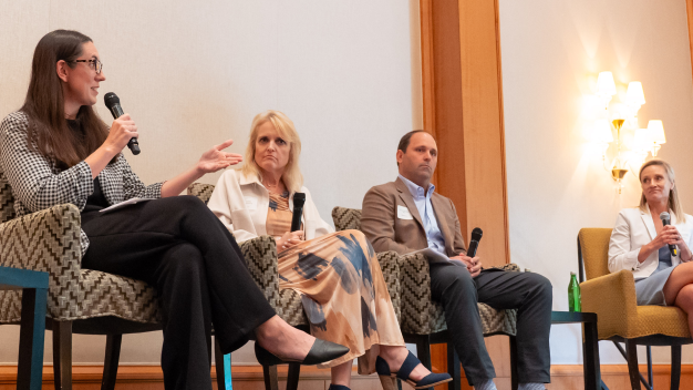 Amanda Barefoot, Pamela Genske, Brandon Moorefield, and Krista Beckwith on the panel.