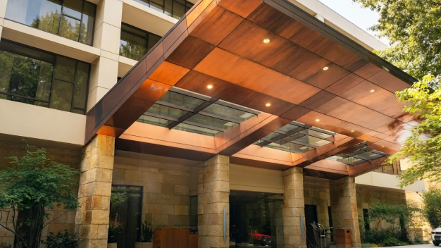 Entrance of the venue hosting the Marathon Health North Carolina roundtable.