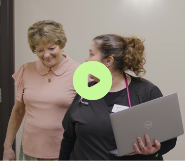 Marathon Health provider talking with patient, video: real patient stories.